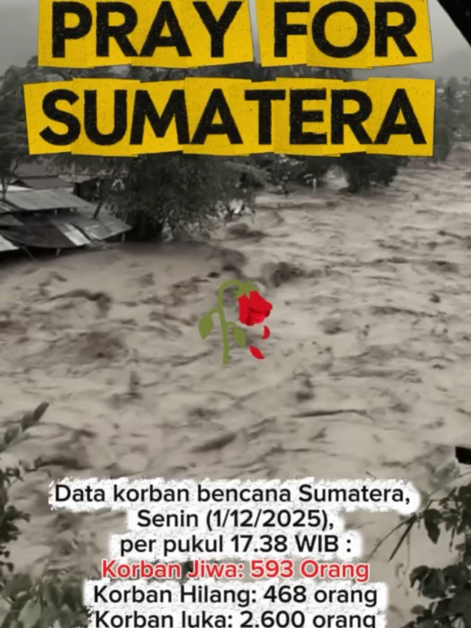 Sumatera berduka 🥀🥲 Semoga Allah memeluk setiap jiwa yang hilang dan menguatkan setiap hati yang ditinggalkan 🤲 #prayforsumatera #banjirbandang #banjir #fyp  #CapCut 