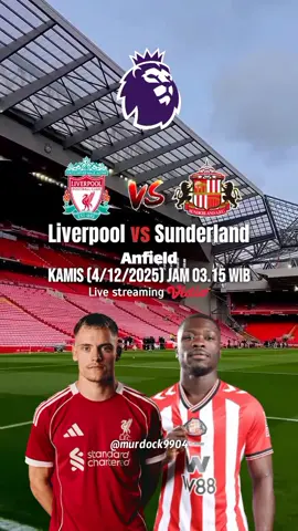 Liverpool vs Sunderland in the Premier League 2025/2026 #PremierLeague #liverpool #sunderland #vidio #tiktokindonesia 