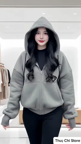 Áo Khoác Nỉ Form Rộng - Áo Khoác Dày Dặn, Giữ Ấm Tốt. #aokhoacnu #thoitrangnu #xuhuong #viral #thinhhanh 