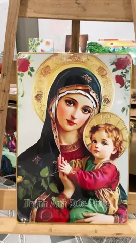 Tranh Đức mẹ Bồng Chúa nhận làm theo yêu cầu mọi người in book em hỗ trợ tư vấn ạ 👉👉##tranhconggiao##tranhphongkhach##ducmemaria##tranhdecor##tranhtrangguong