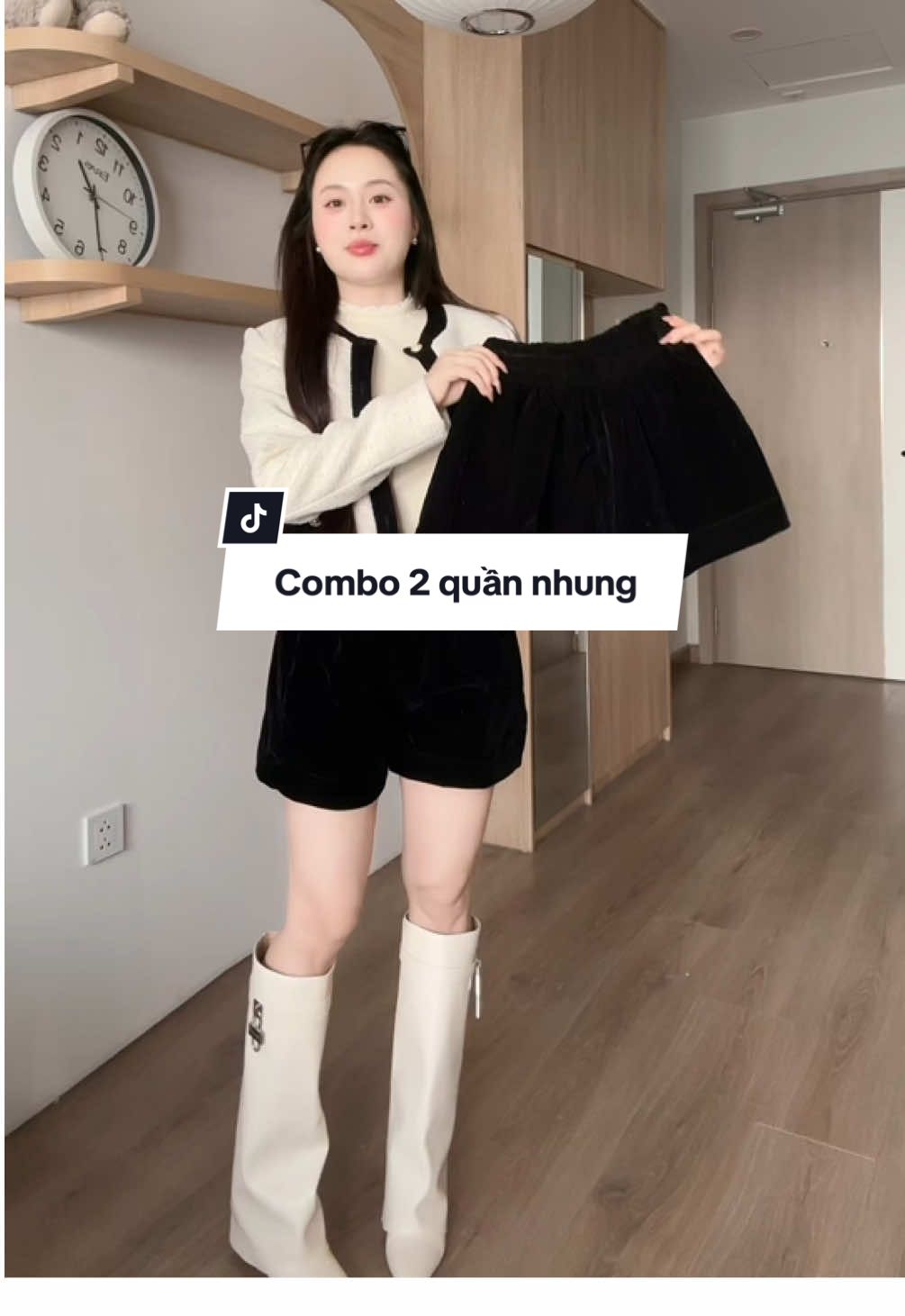 Quần nhung phối đồ bao sang