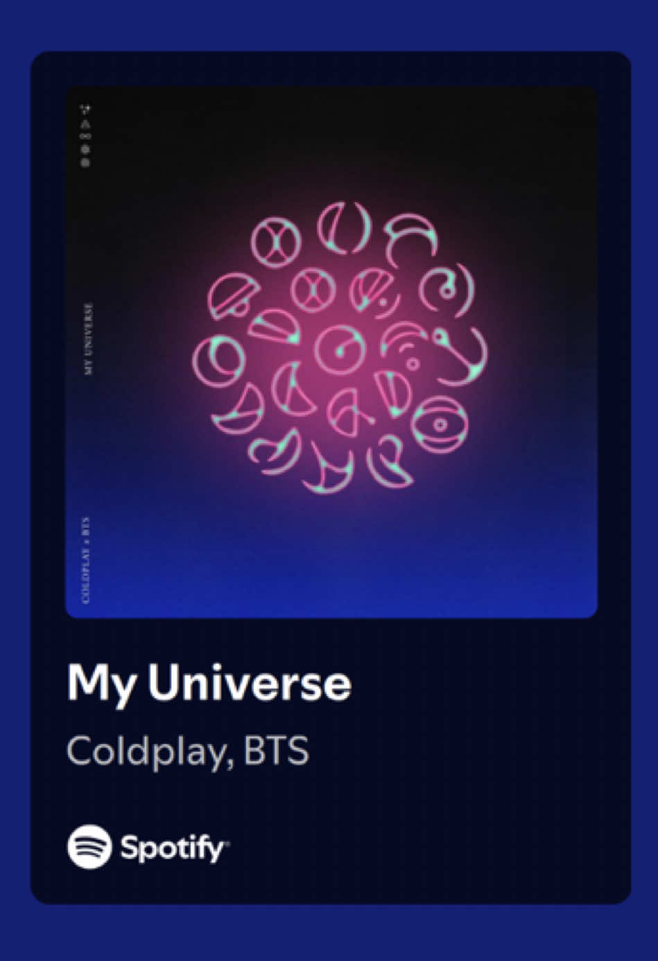 My Universe by Coldplay, BTS. #fyp #spotify #music #bts #coldplay 