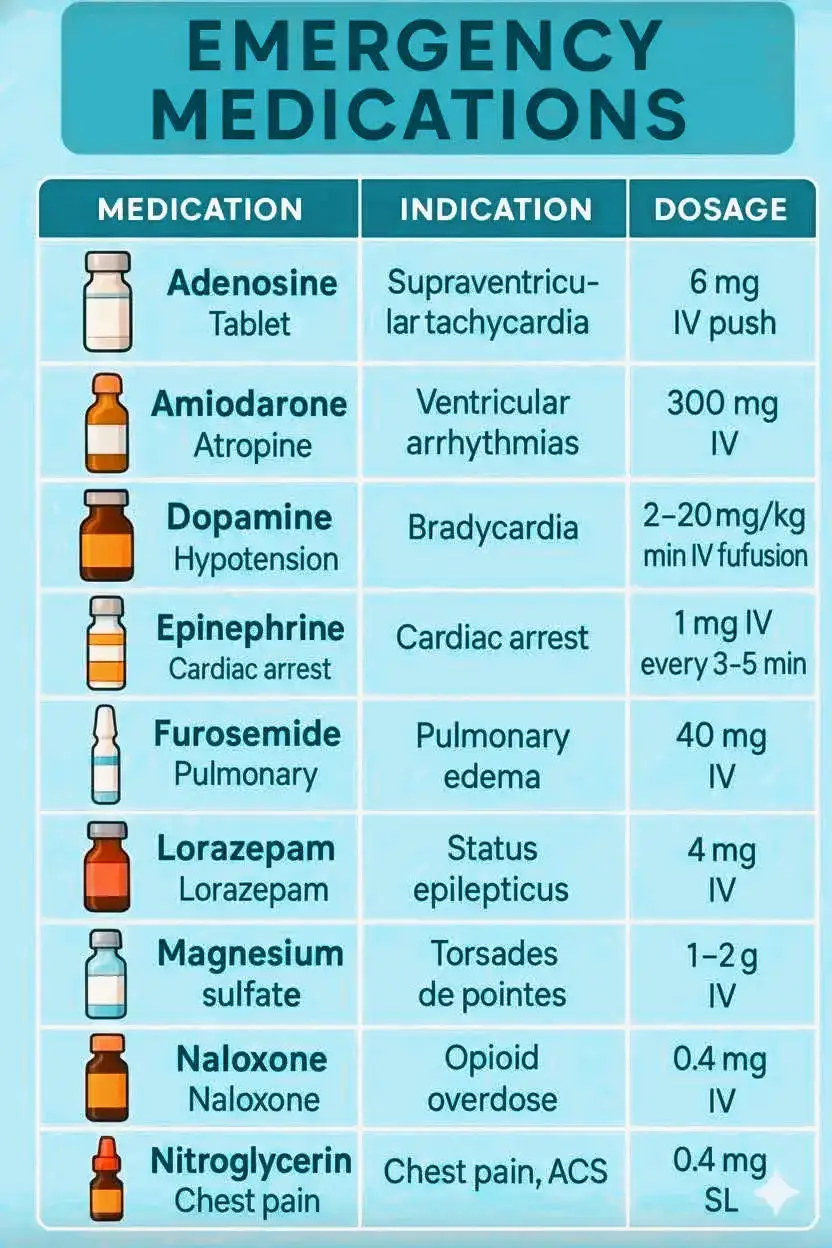 EMERGENCY MEDICATIONS    Emergency Medications this is very important for medical students, nurses, and doctors.     #emergency  #emergencymedicine  #futuredoctors  #nurse  #medicine 