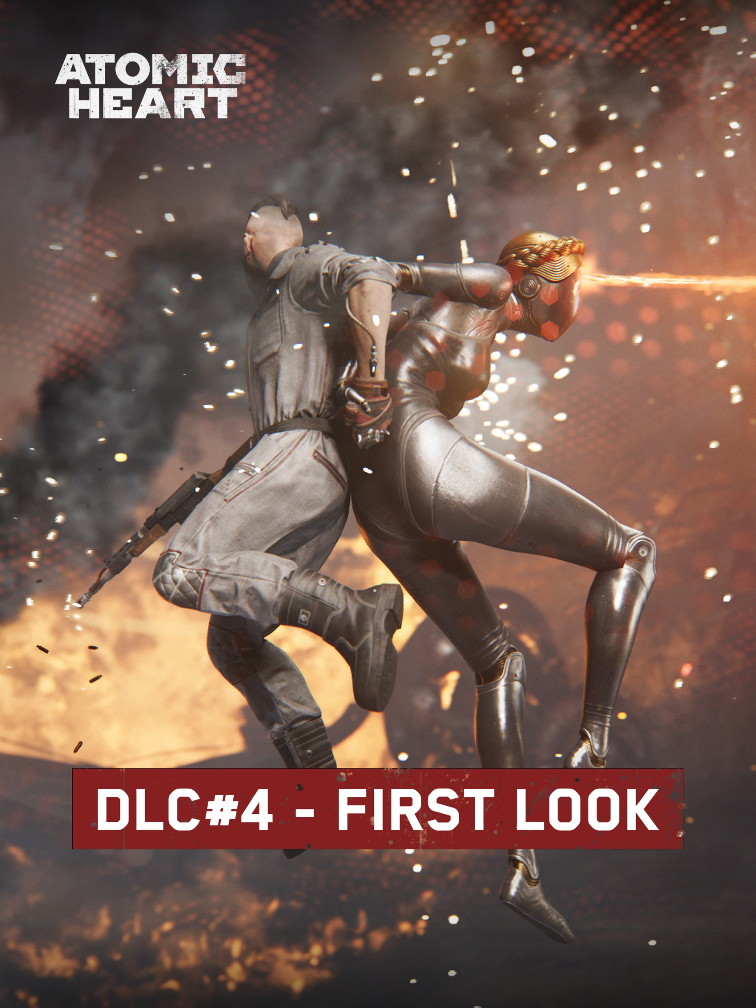 👀 Take a first look at thrilling DLC#4 concluding #AtomicHeart Part 1! What's ahead for P-3, Twin, and their comrades? 💍 Hand in hand, amid the screech of metal, the Nechaevs start a final battle with CHAR-les, who unleashes the full robotic might of Facility 3826 🤖 Coming soon 🔥 #GamingOnTikTok #couplegoals