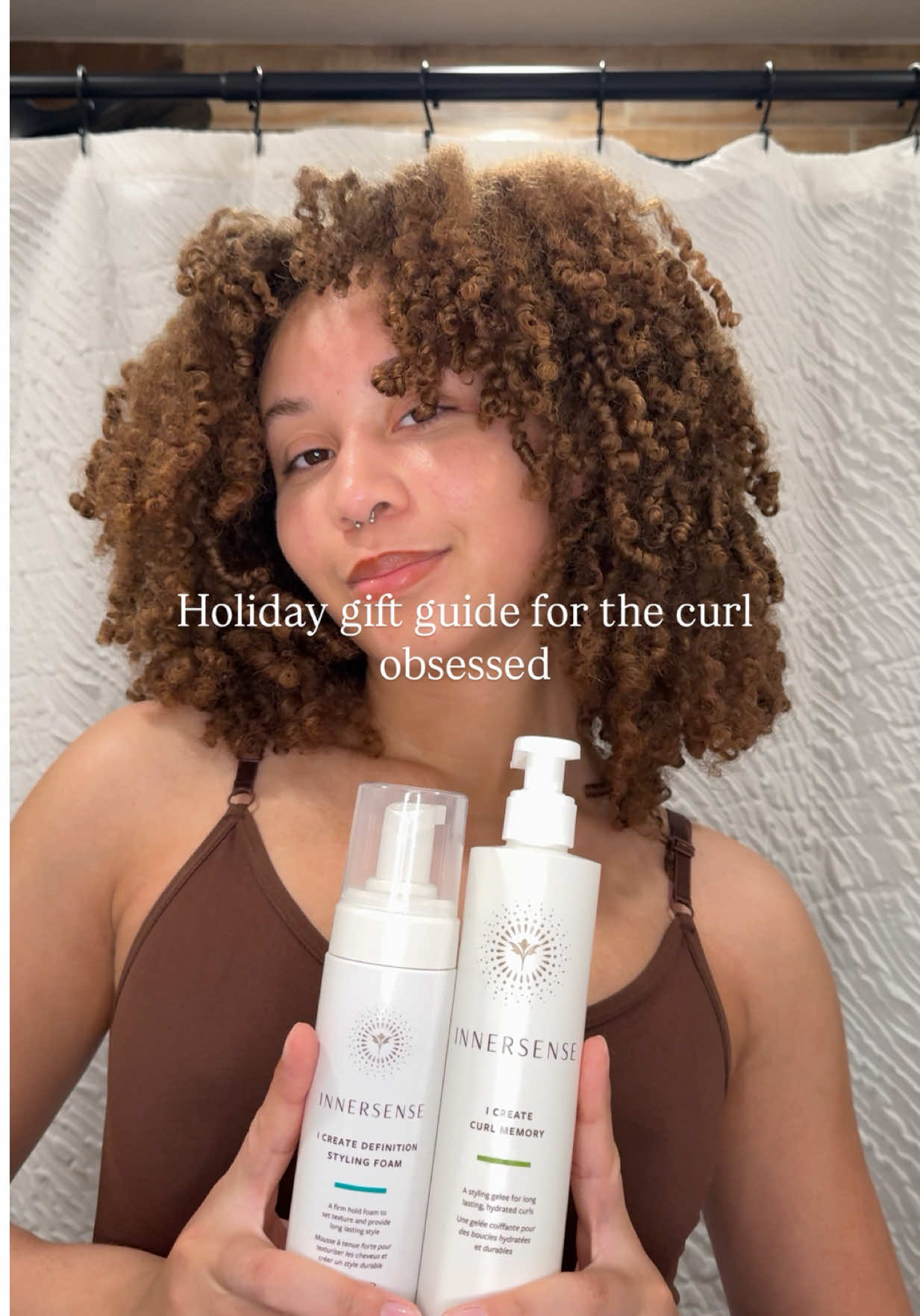 Adding this to your holiday gift guide  These Innersense essentials from their “For the curl obsessed” gift guide — Hydrating Cream Hair Bath, Hydrating Cream Conditioner, I Create Curl Memory & I Create Definition Foam — are the perfect treat for anyone who loves luxurious, clean hair care. Don’t forget to use my code “AMORI15” for 15% off your order.  - @Innersense Organic Beauty #InnersenseHoliday