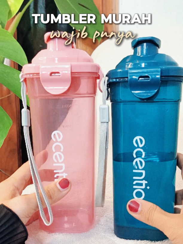 Tumbler murah tapi kualitas gak kaleng kaleng. udah bpa free, nyucinya juga gampang banget 💓  #tumblerplastik #tumblerviral #botolminum #ecentio #tumblerecentio 