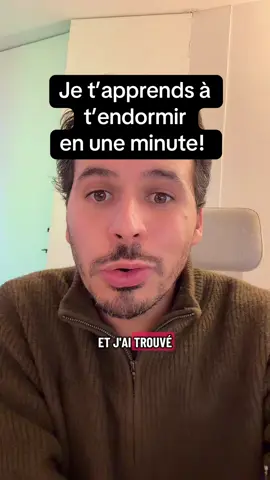 Voici comment hacker votre cerveau pour dormir en 1 minute. On me demande souvent des remèdes miracles au comptoir pour les insomnies. Pourtant, la méthode la plus efficace pour couper court aux pensées parasites est parfois 100% mécanique, sans aucun médicament. Cette technique de saturation cognitive (le fameux 