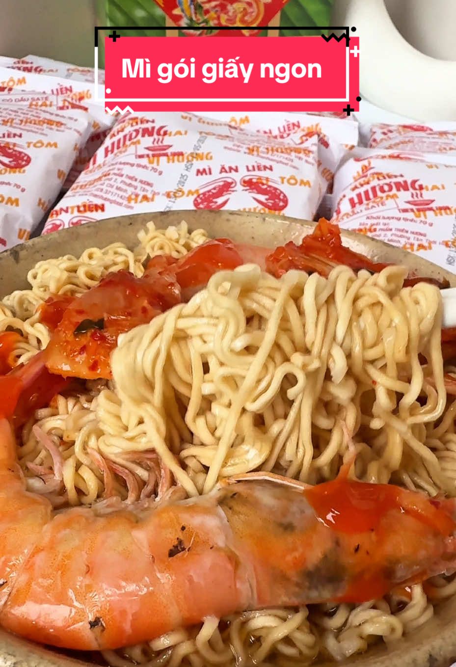 Mì giấy 2 con tôm mãi đỉnh #migoi #monngonngaytet #tet2026 #huyenchaucongchua  @Huyền Châu Công Chúa 
