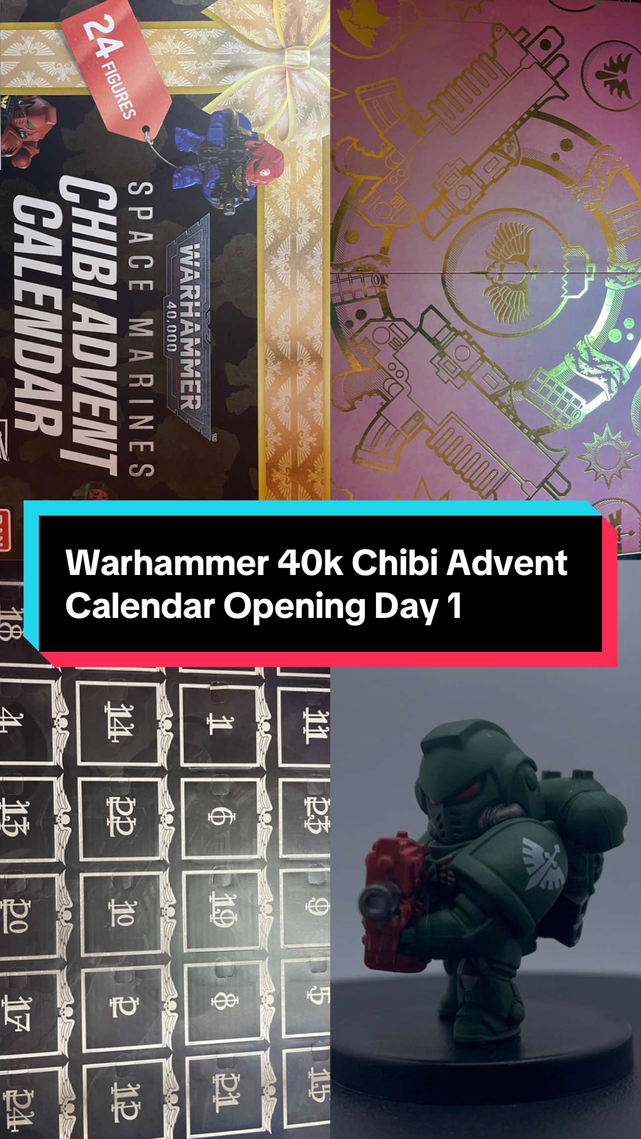 Hello everyone! Long time no see :) Unfortunately life got pretty busy, but I am glad to continue my hobbying journey soon! :) In the meantime I thought you might enjoy opening up my Space Marine Advent Calendar with me.  We're starting of strong with the first door for the first legion, the Dark Angels, sons of the Lion! (my fav Primarch 😉)  I'll be happy to have you here whilst we enjoy the road to christmas together.  Heres to more hobby and creativity soon. Cheers! -Kap #warhammer40k #adventcalendar #grotmas  #spacemarines #chibi 
