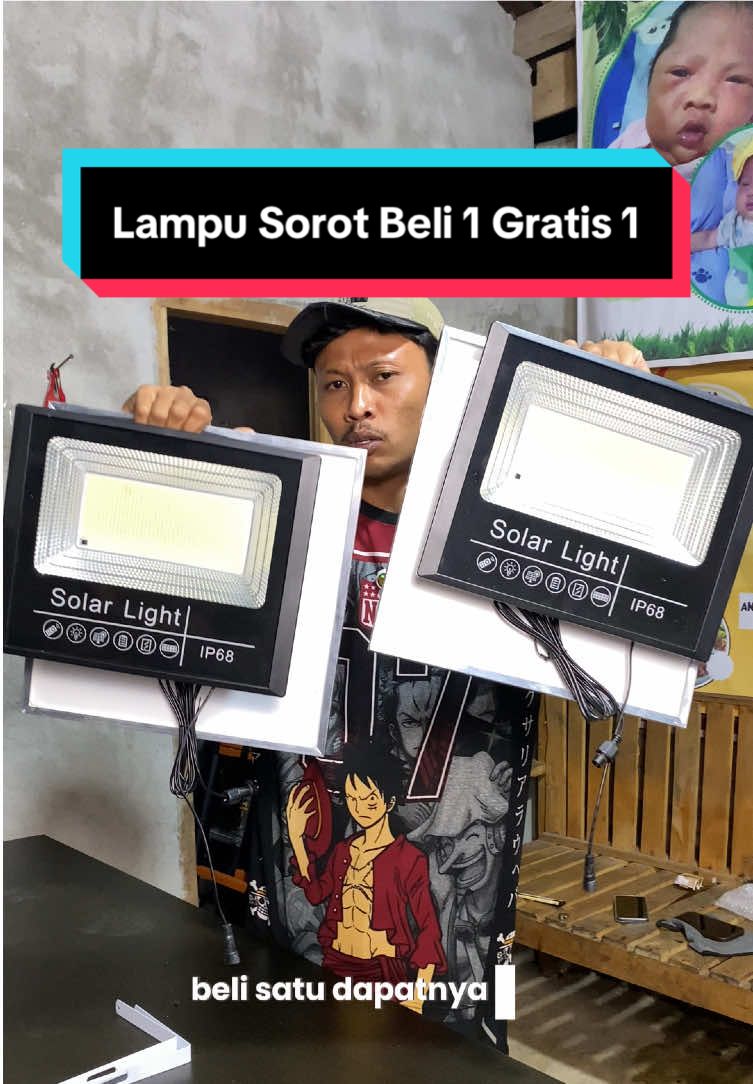 Lampu sorot tenaga matahari beli 1 dapat 2 garansi 30 tahun #lampusorot #lamputenagasurya #lamputenagamatahari #wibgajian #promoguncang1212 