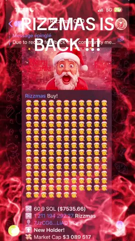 $rizzmas is so back !!!! #christmas #santa #memecoins #fyp #solana 