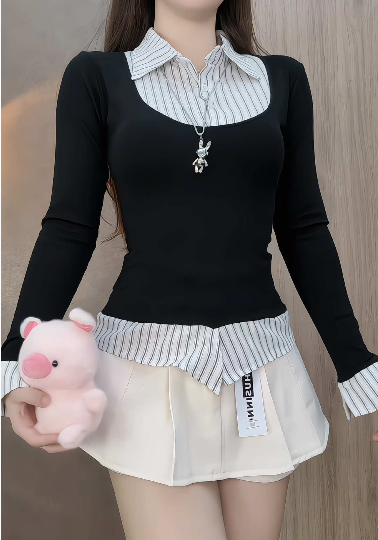 Áo thun ôm phối domi may liên xinh xắn nè #xuhuong #áo 