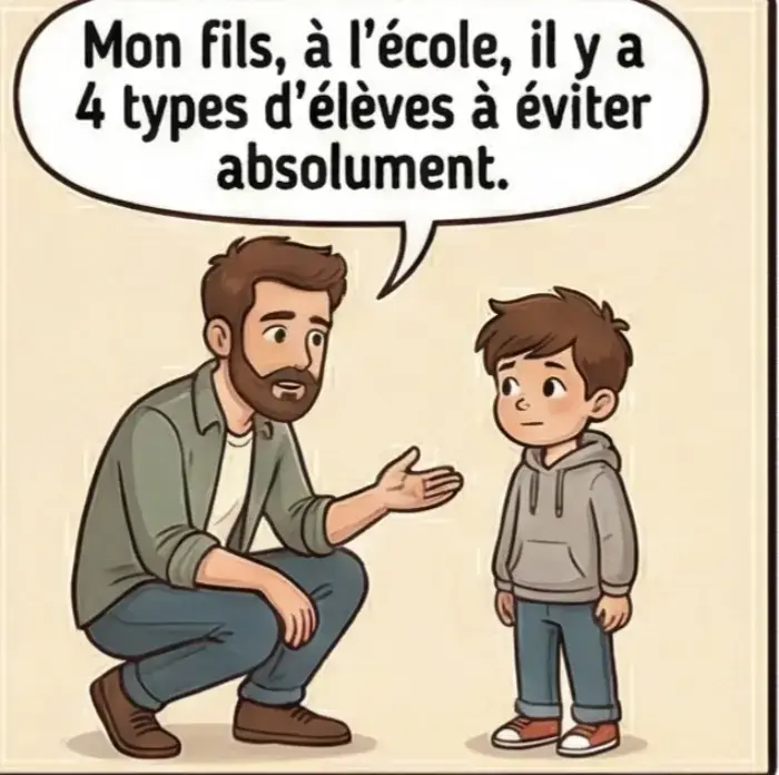 Ça marche aussi pour les adultes ! 😉 1. Les casse-cou irresponsables : Ceux qui incitent à voler ou à faire des choses dangereuses sans penser aux conséquences, juste pour l'amusement. 2. Les manipulateurs (chantage affectif) : Ceux qui menacent de ne plus être amis si l'enfant ne se soumet pas à leurs ordres (