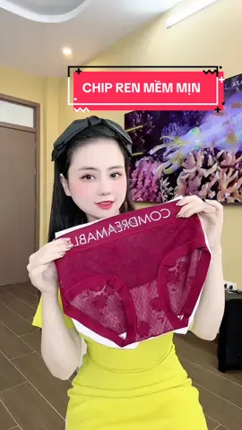 Quần chip ren nhìn là thấy mlem rồi #chip #chipren #dolot #viral #cungthuysansale 