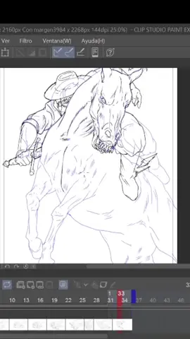 🔥 Animación en proceso: el gaucho encara al Alma Mula sin miedo… y sin vuelta atrás. #gauchovsalmamula #almamula #parativiraltiktok #clipstudiopaint #domar 