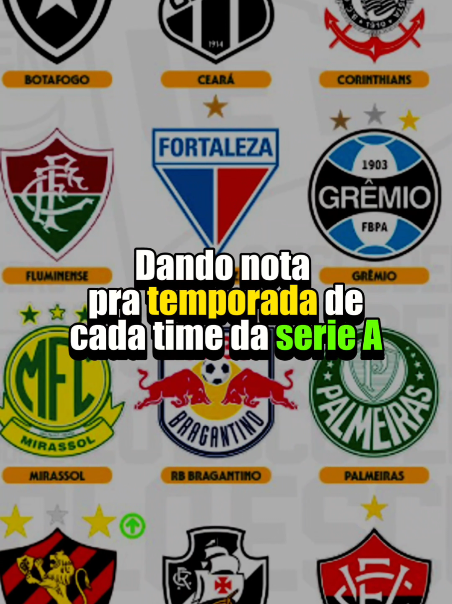 Dando nota pra temporada de cada time da série A #futebol #futebolbrasileiro #brasileirao2025 #futebolnotiktok 