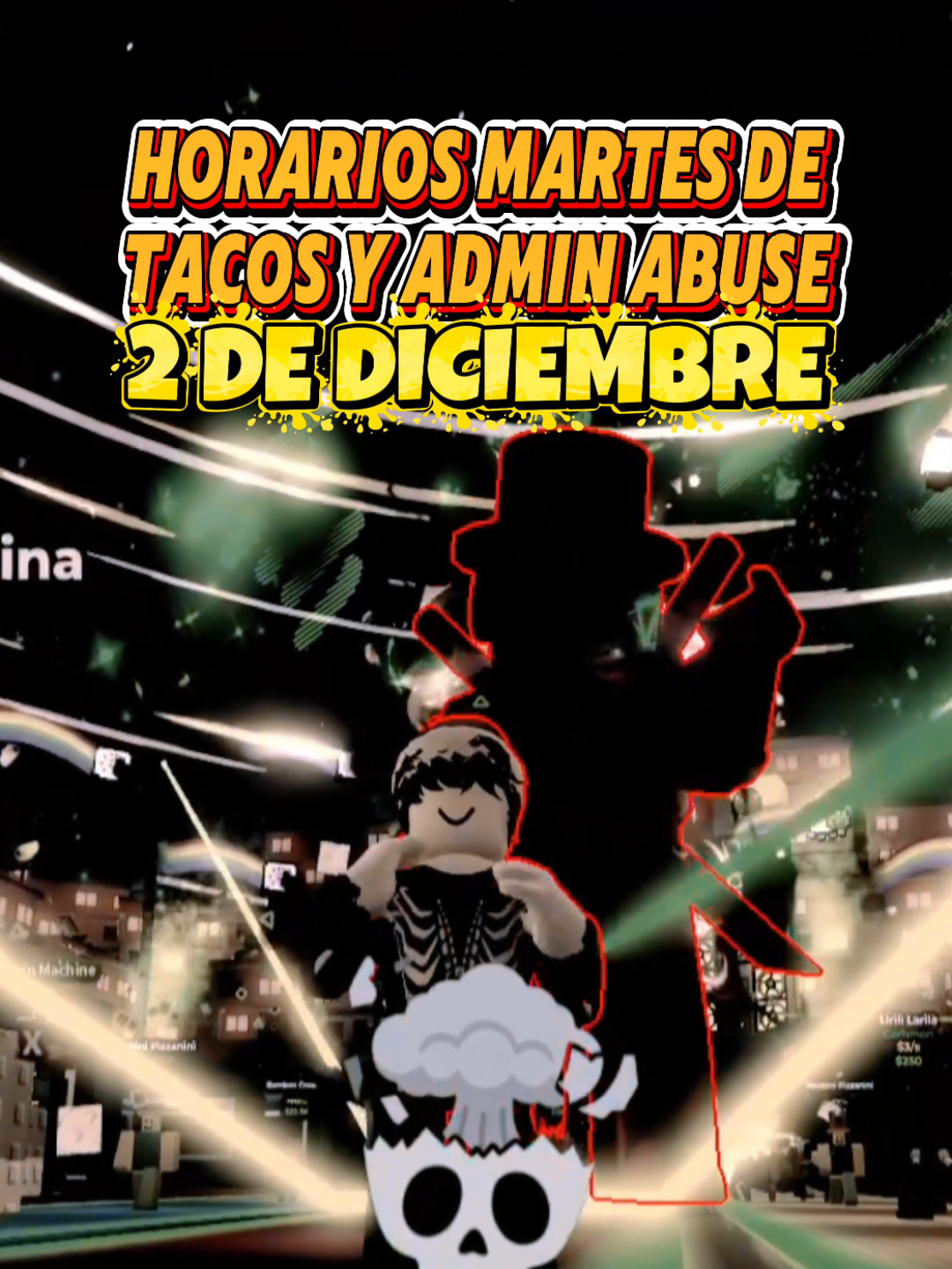 HORARIOS DEL MARTES DE TACOS Y ADMIN ABUSE 2 DE DICIEMBRE STEAL A BRAINROT✅ #stealabrainrot #brainrot #fyp 