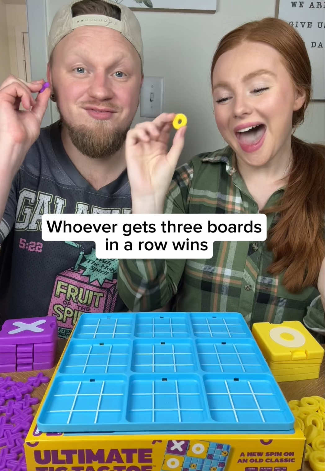 This game is SO intense 🤣 You can get Ultimate Tic Tac Toe on Amazon, the link is in our bio! @Relatable #hannahandregal #relatablepartner #Ultimatetictactoe