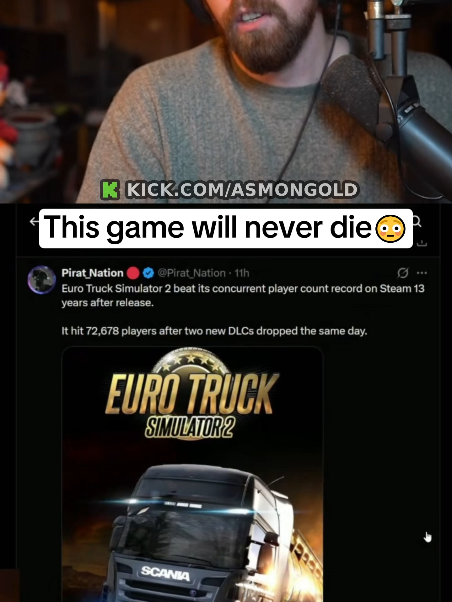 This game can't die😳 #asmongold #asmongoldclips #asmon #meme #asmongoldreacts #memes #fyp #eurotrucksimulator