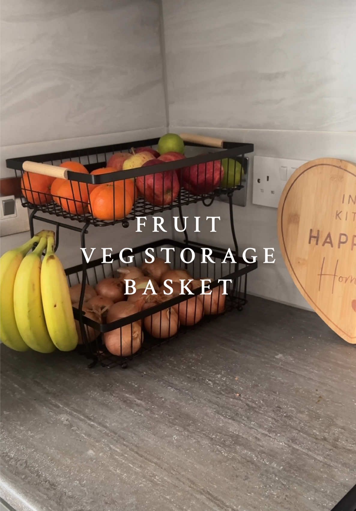 Fruit and veg storage rack🍎🍌#storagebasket #tiktokmademebuyit #blackfriday #dealdrops #spotlightfinds 
