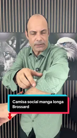 Camisa social manga longa Brossard em elastano 