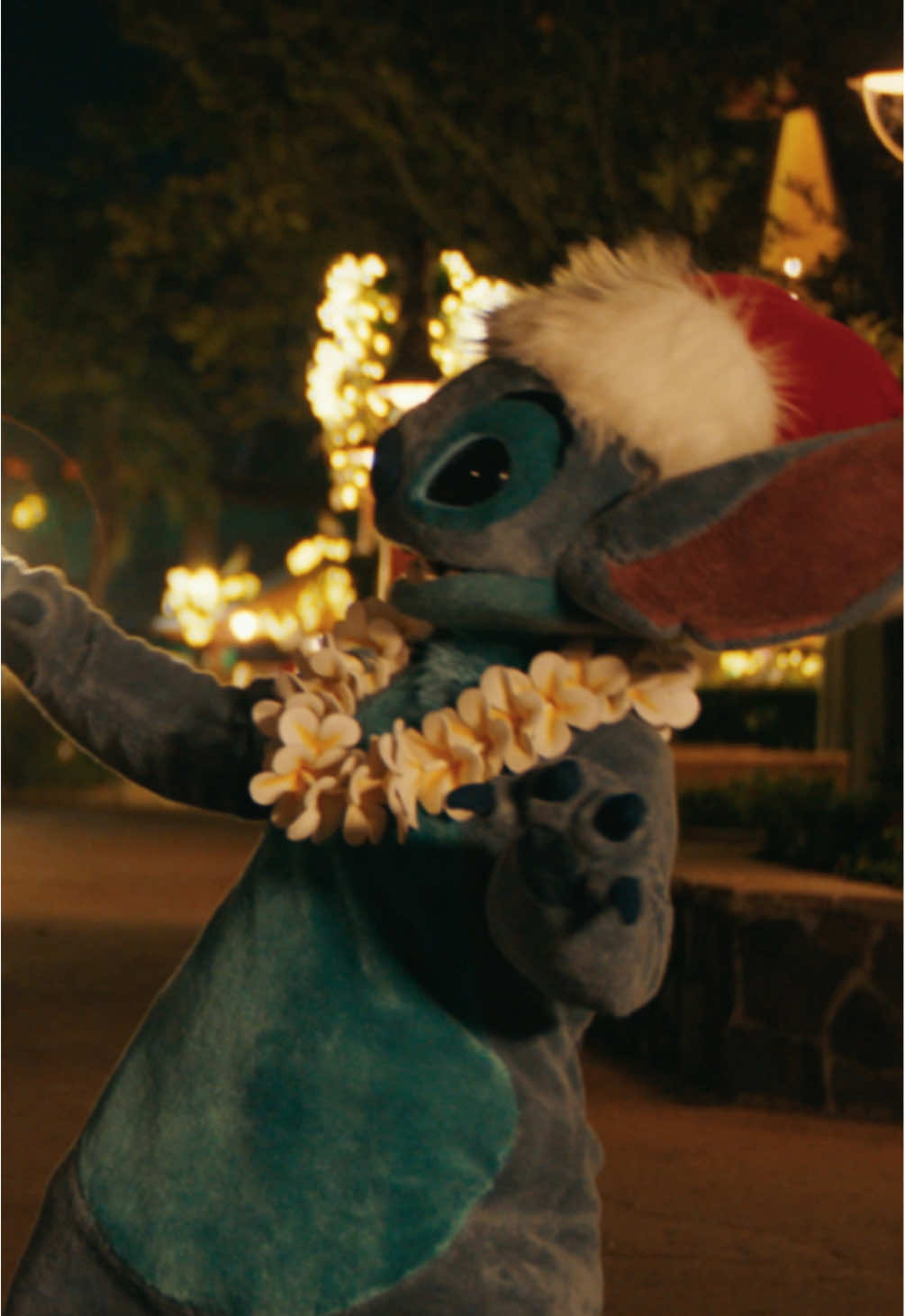 Stitch is on the move and making it groove for the holidays. There's only one place left where this dance has a chance. 🕺⭐ #DisneyHolidayMagic #Disney #DisneyParks