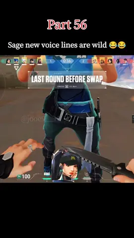 Sage new voice lines are wild 😂😂#Valorant #valorantclips #valorantedit #fyp #jooe 