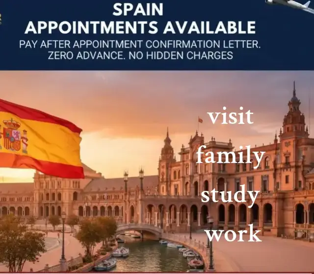 Spain appointment available 🇪🇦 for