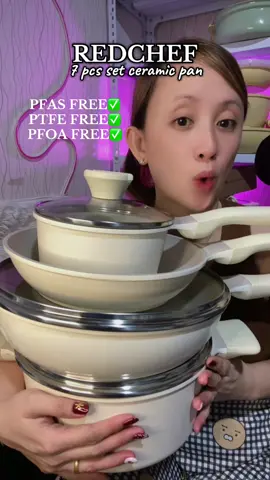 Ang mura ngaun kasi nakabagsak presyo #redchef #redchefcookware #fyp #ceramicpan #ceramic 