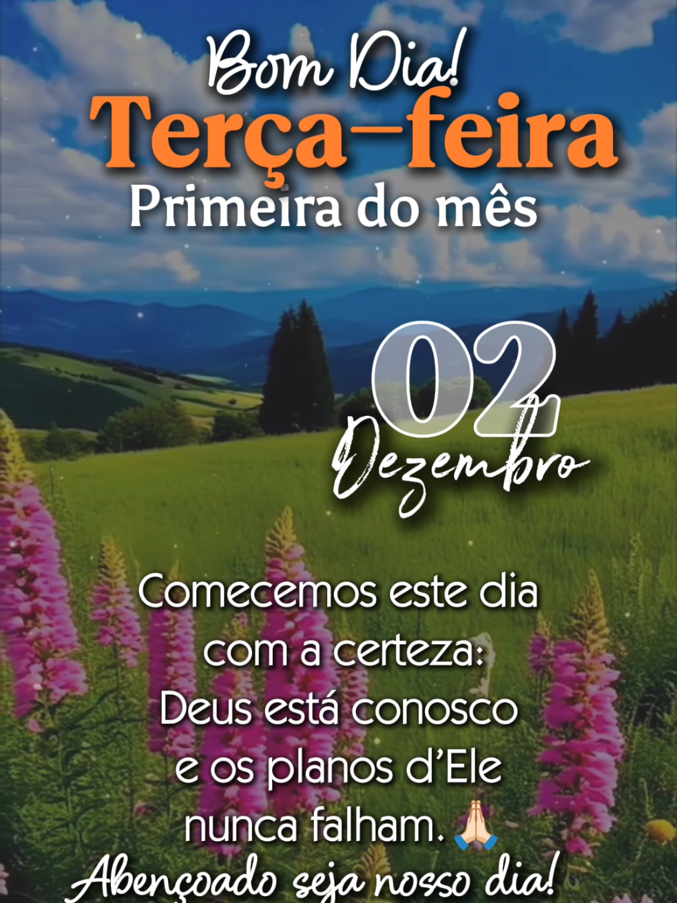 Bom dia Terça  02 de Dezembro  SIGA, CURTA, COMPARTILHE ✨  Que Deus abençoe nosso dia 🙏🏻 #bomdia #deus_no_controle #frasesmotivadoras #reflexao  #CapCut 