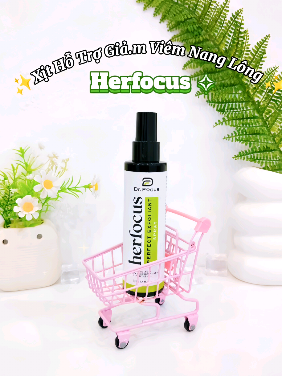 Xịt hỗ trợ giảm viêm nang lông , mụn lưng cho các các ACE nè #viemnanglong #triviemnanglong #herfocus #munlung #chamsocda #skincare #xuhuong #reviewlamdep 