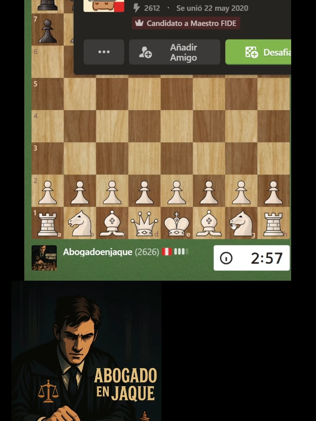 Cada vez más cerca de los 2700 en blitz en chess.com. Jugando una partidita tranquila, sin arriesga nada. #chesstok #chesstiktok #ajedrez #magnuscarlsen #ajedrezespañol #ajedrezperu #abogadoenjaque #hikarunakamura #fyp #ajedreztiktok #aliengambit #gambitoalien #ajedrezeducativo #sports #xadrez #chess