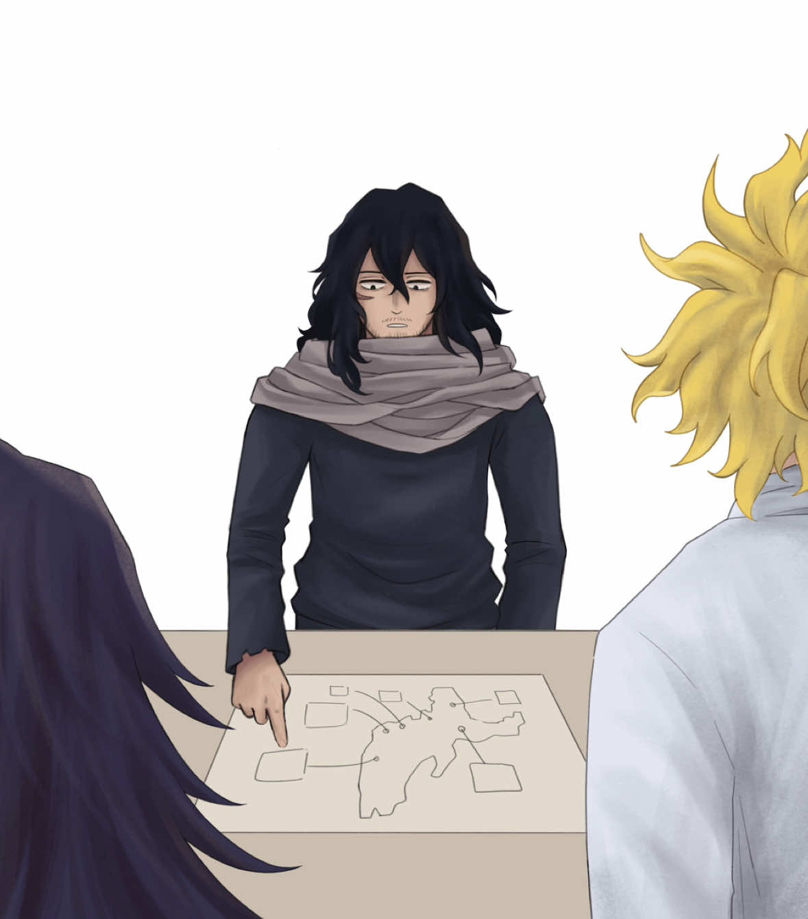 Why is this so low res 🥀  ib: sofimchi_ on ig #aizawashouta #aizawafanart #mhafanart #myheroacademia #eraserhead 