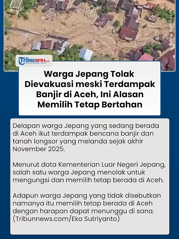 Warga Jepang Terdampar Banjir di Aceh, Tolak Dievakuasi & Pilih Tetap Bertahanan, Ini Alasannya #banjir #banjirbandang #banjiraceh #aceh #wargajepang