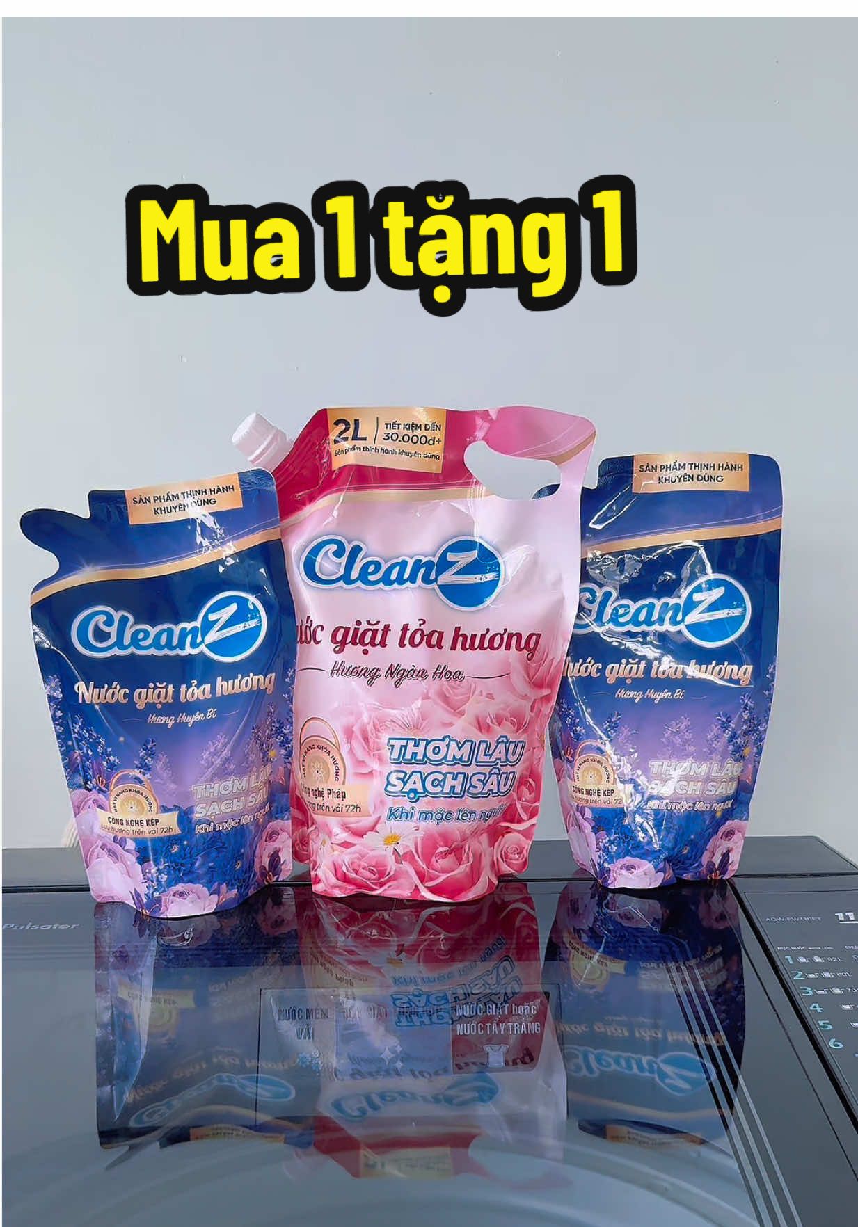 Nước giặt xả cao cấp Clean Z giặt sạch lưu hương tiết kiệm#giadunggiadinh7789 #tiktok #nuocgiatxa 