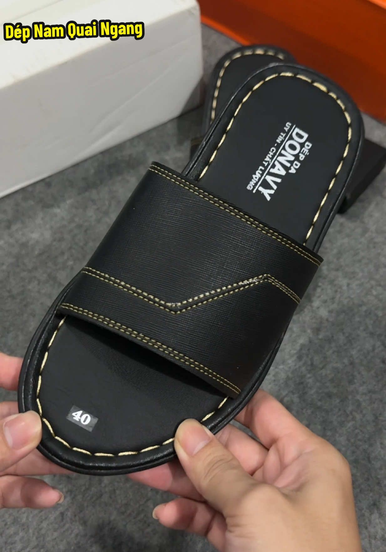 Dép nam quai ngang, đế bằng mềm êm chống trơn trượt, dép có khâu quai viền đế, dép nam #depnamdep #depdanam #depnammaumoi #havu #xuhuong 