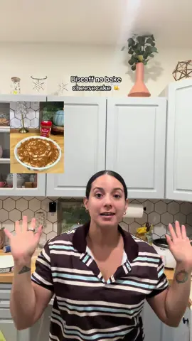 Make with me a NO BAKE Biscoff cheesecake with me 👩‍🍳✨ How to make crust:  Crumble one packet of @Biscoff cookies and mix with one bar of butter 🧈 (place in freezer for two hours) Filling:  2 bars of cream cheese  1 cup of heavy cream  1 teaspoon of vanilla extract  2 tablespoons of Biscoff spread  1/3 cup of sugar  Add extra Biscoff mixture and crumbles on top for decor. Blend all together and place in the fridge for 4 hours or overnight.  Enjoy! No baking required and it tastes so good and creamy but still has some hardness to it!  Recipe inspo from @jewel gomez 💌 thank you so much for sharing!!! It came out delicious 🤤  #cheesecakerecipe #biscoffcheesecake #bakingrecipes #BakeWithMe #holidayrecipes