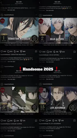 Khá sock khi ck top 3, Sasuke chính thức giữ chuỗi 16 năm on top 👏🏻🔥. Nhà Gojo năm nay mạnh quá #xuhuong #fyp #sasuke#sasndsome #topanimefaces #zeepx