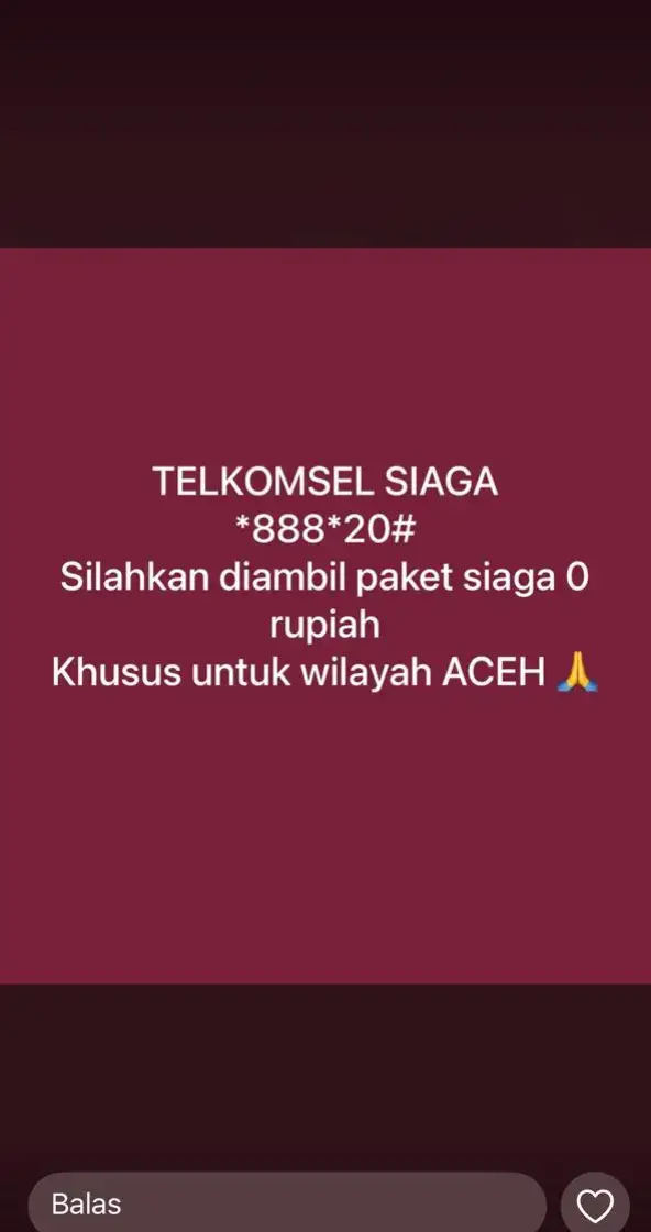 Ayo buruan daftarkan, utk menghungi keluarga yg terkena bencana, Caranya. *888*20# Saya sudah coba, dan alhamdullilah bisa, namun harus berulang² karna banyak yg daftar.. #banjiracehtamiang #pejuangkeluarga #banjir2025 #bencanabanjir #pantangmenyerah 