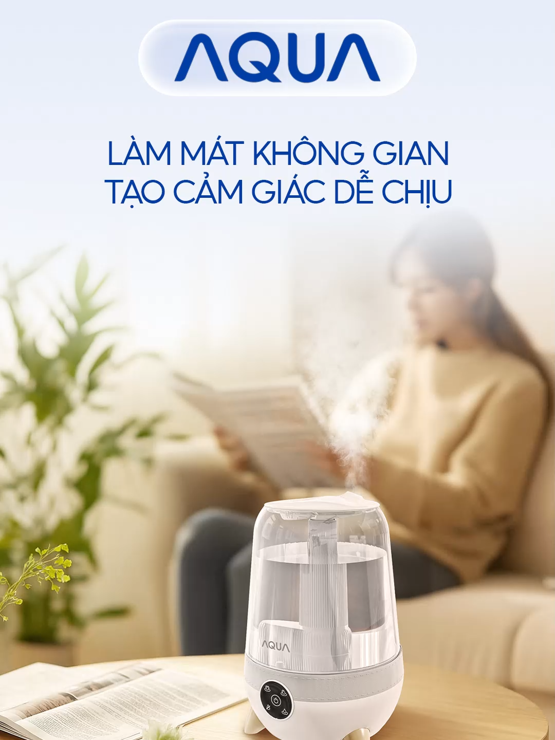 Mua ngay máy tạo ẩm AQUA HUS101R để có không khí cân bằng độ ẩm, dễ chịu và an toàn tuyệt đối cho làn da và sức khoẻ của bạn. #Aqua #aquasmallappliances #TIKTOKSHOP #LIVESTREAM #SALE #mayphunsuongtaoam #khuechtantinhdau #locsachbuiban #capamhuongthom