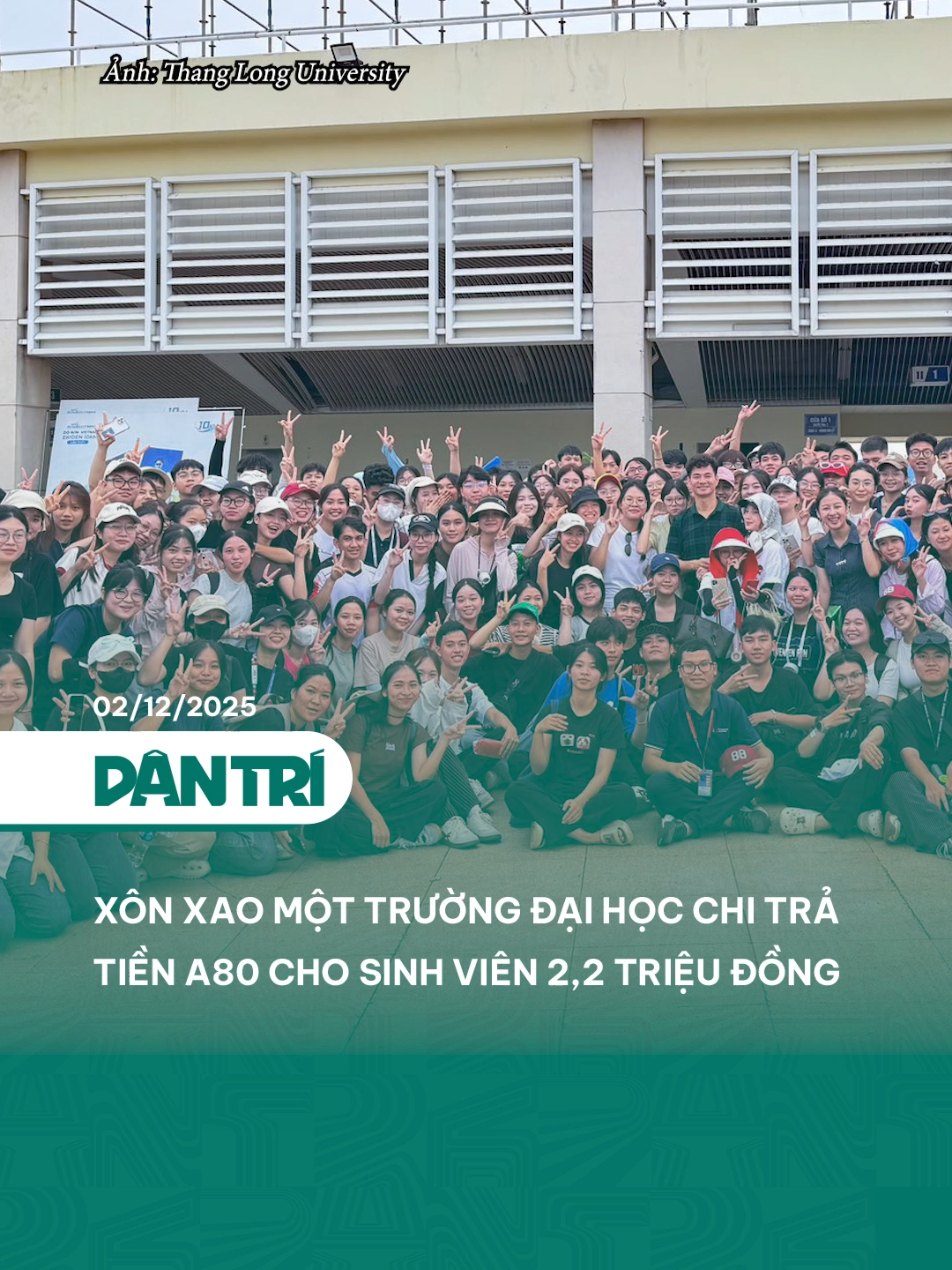 Xôn xao một trường Đại học chi trả tiền A80 cho sinh viên 2,2 triệu đồng #dantrinews #xuhuong #LearnOnTikTok