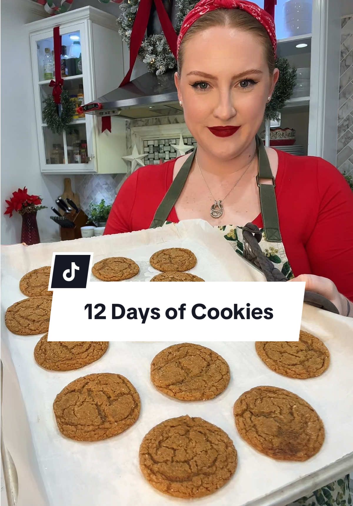 12 day of cookies 🍪🎄 Today is Gingersnap! Follow along for the other 10 cookies and don’t forget to watch Next Level Baker THIS THURSDAY!!! 🎄✨♥️ Recipe: 3/4 cup of unsalted, room temp butter 1 cup of white sugar 1/2 tsp salt 2 tsp bs 1 egg 1/3 cup of molasses 2 1/2 cups of flour 2 tsp ginger 1/2 tsp allspice 1 tsp cinnamon *1 cup and 1 tablespoon of cinnamon combined for rolling Bake 10-12 min at 375 #12daysofcookies #christmascookies #baking #cookies #gordonramsay 