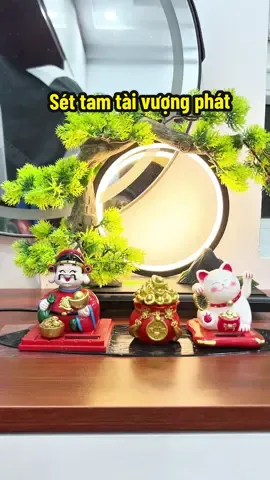 Sét tam tài vượng phát để trên xe ô tô. Bàn làm việc#thantai #meothantai #cohuongdecor 