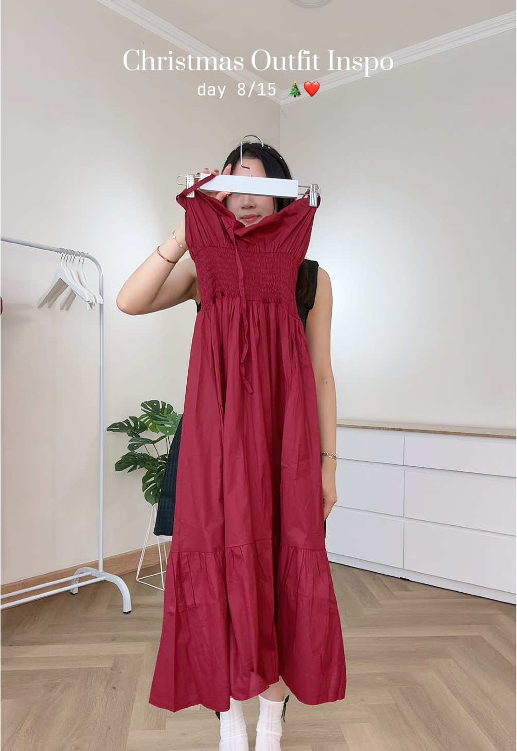 day 8 outfit inspo untuk natal 2025! ❤️✨ #outfitnatal #christmasoutfit #dressmerah 