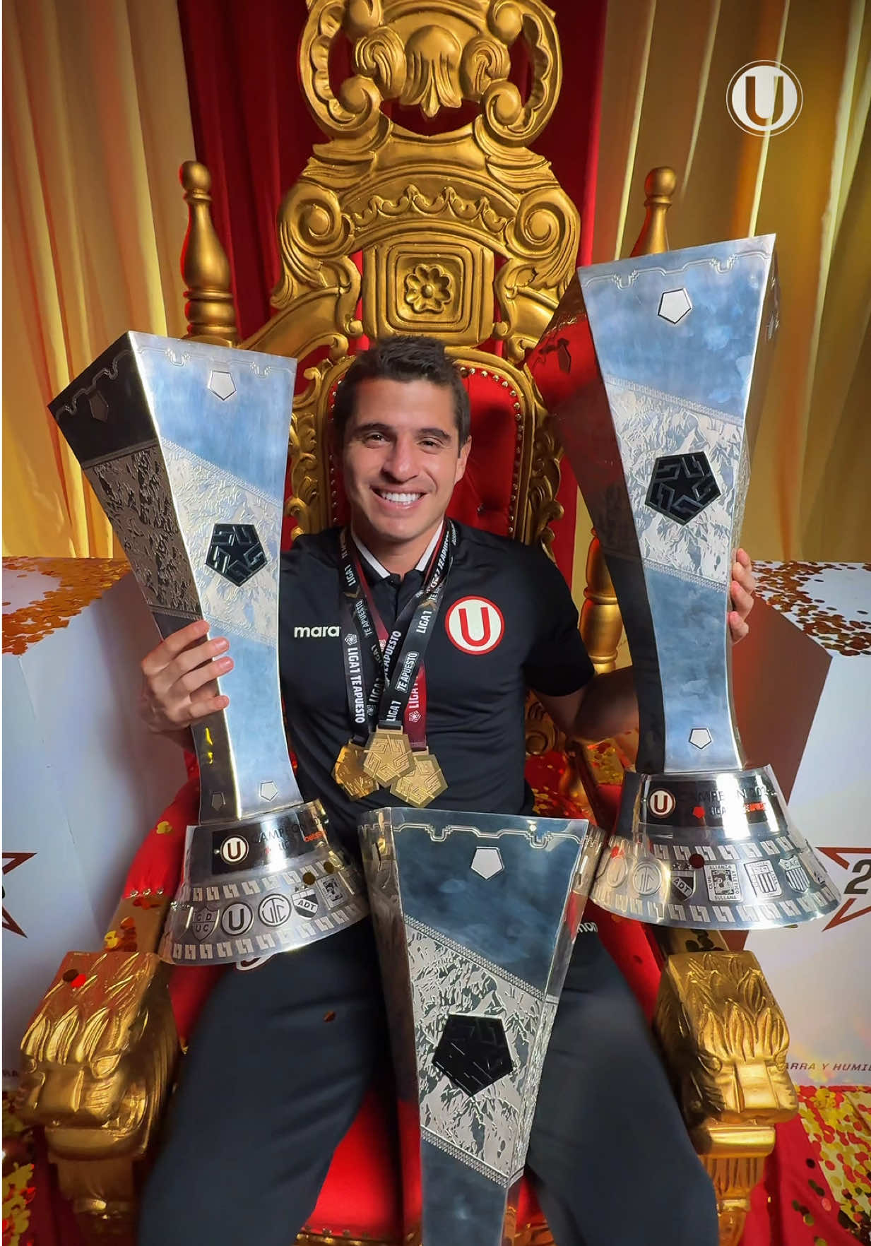 ¿Cuántas, capitán? 🧐 Buenas noches, cremas 😎💛 #TricampeUnes #Universitario #Peru #SportsOnTikTok #Futbol 