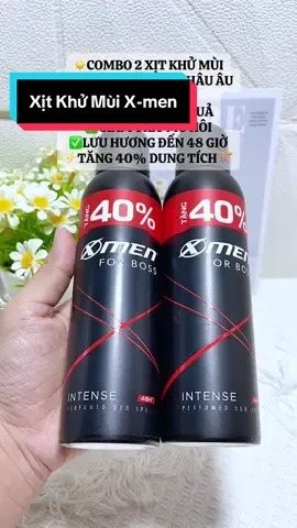 [TĂNG 40% DUNG TÍCH] Combo 2 Xịt khử mùi X-Men For Boss Intense/ Luxury/Legend/Motion 210ml/chai - Hương nước hoa châu Âu #xitkhumui #xitkhumuixmen #xmen #xitkhumuinam #xitkhumuihoinach  @Gia Đình Bé Moon 🌕 
