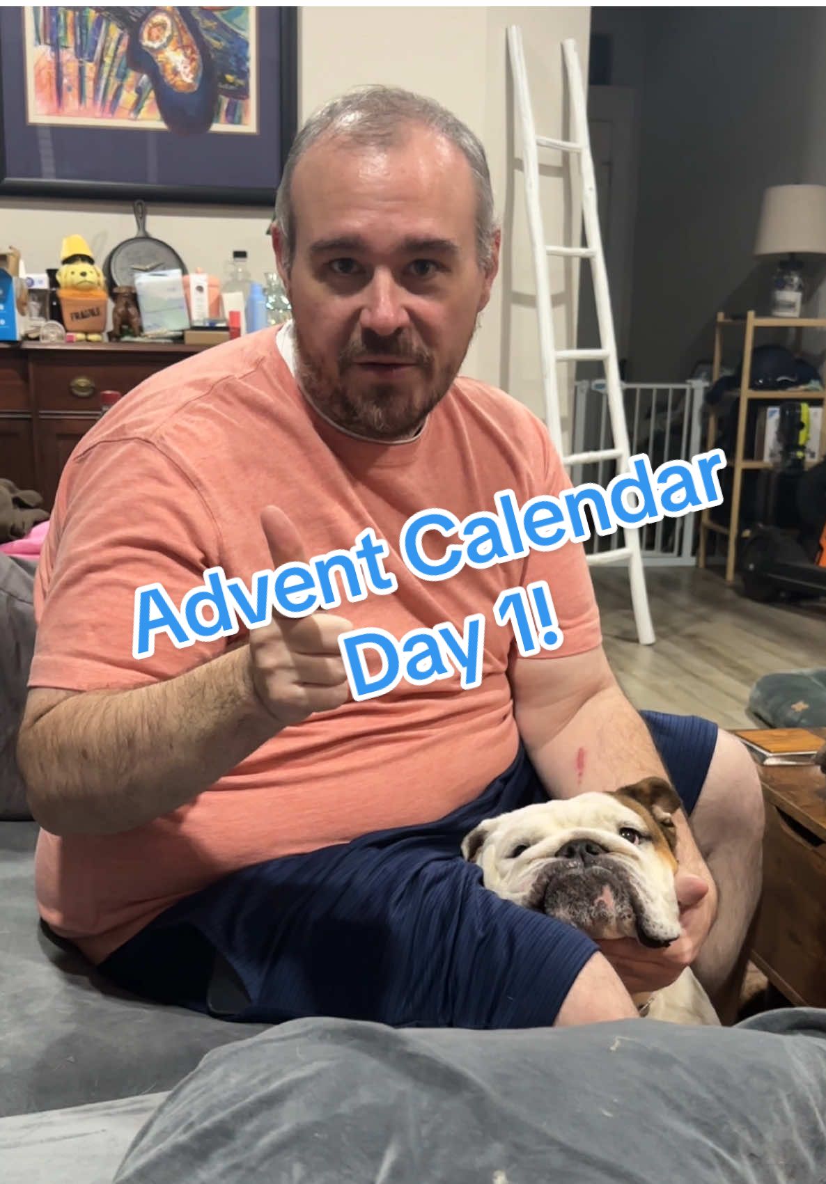 English Bulldog Advent Calendar: Day 1! #adventcalendar @Prof.X #englishbulldogsoftiktok 