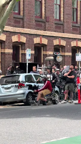 Gerard Butler filming in Melbourne ‼️‼️ #gerardbutler 