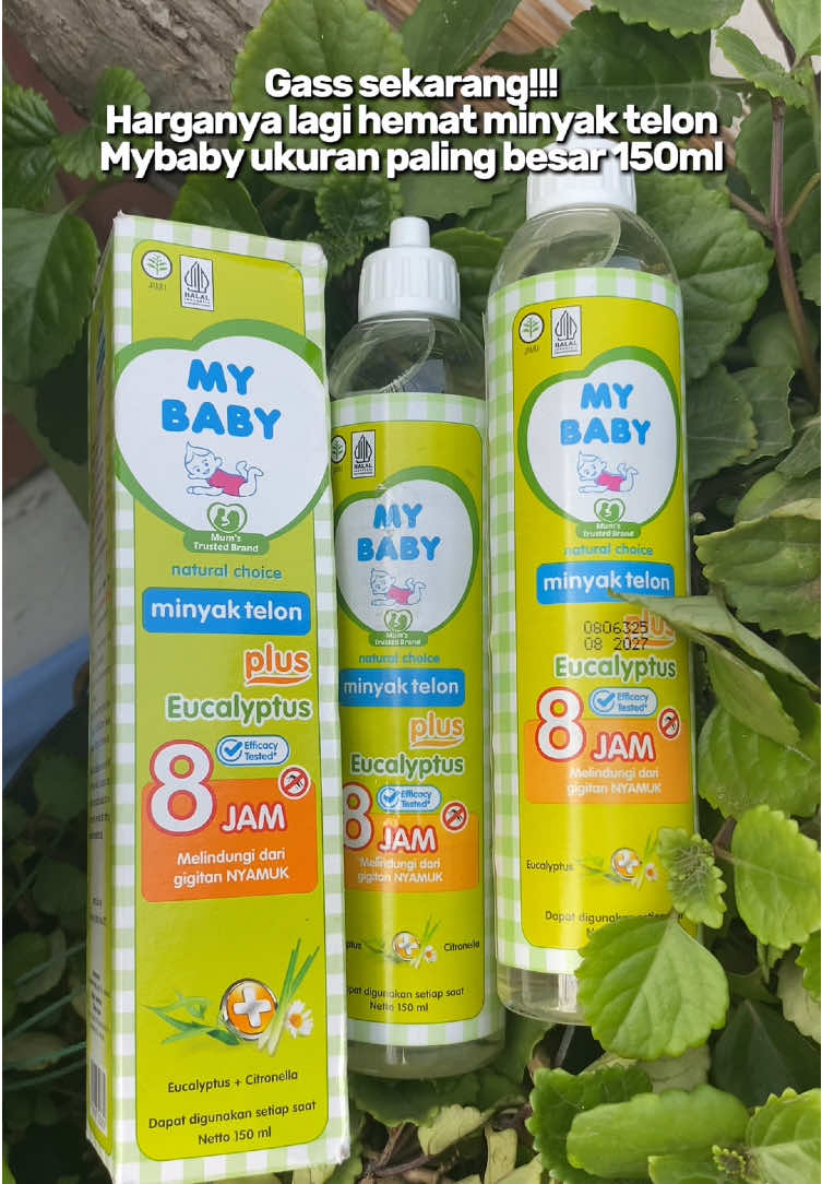 Harga hemat minyak telon mybaby ukuran jumbo 150ml 3 pcs #minyaktelon #minyaktelonmybaby #promominyaktelon #fyp 