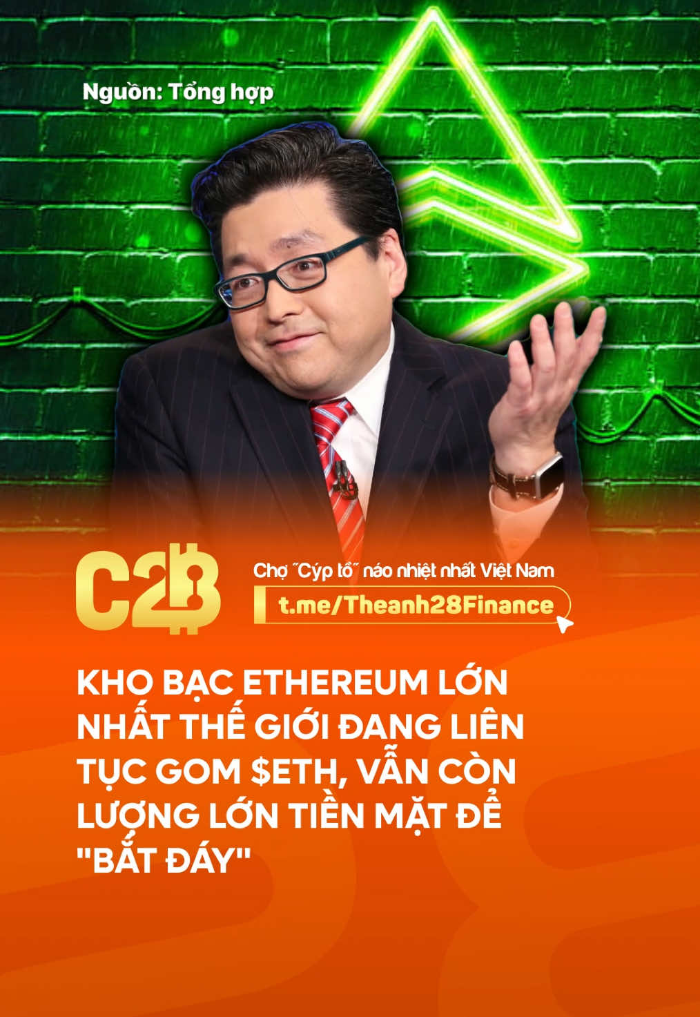 Tầm này thấy ông Lee cứ gom thôi chứ biết đâu là đáy 🥶 #coin28 #bitmine #ethereum #eth #tomlee 